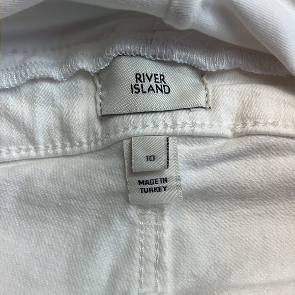 River Island maternity WHITE MOLLY MID RISE SKINNY JEANS SZ 10 - Picture 6 of 13